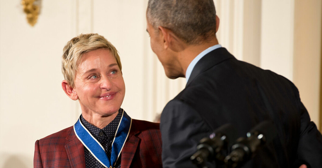 Ellen DeGeneres prisas av presidenten för sitt engagemang i hbtq-frågor