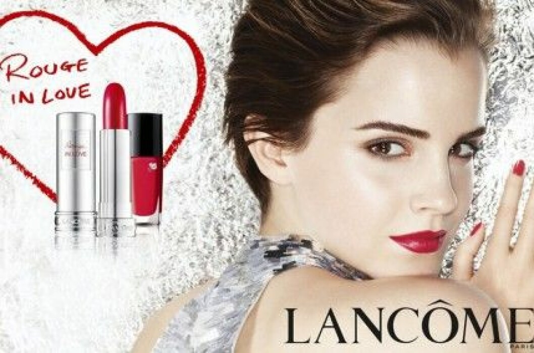 Emma Watson för "Rouge in Love" från Lancôme.