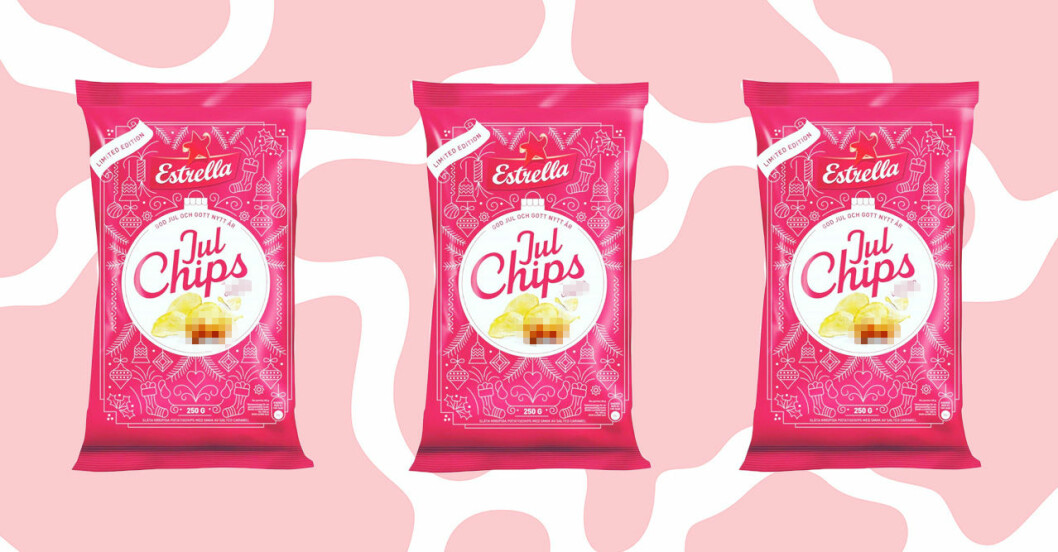 röda chipspåsar