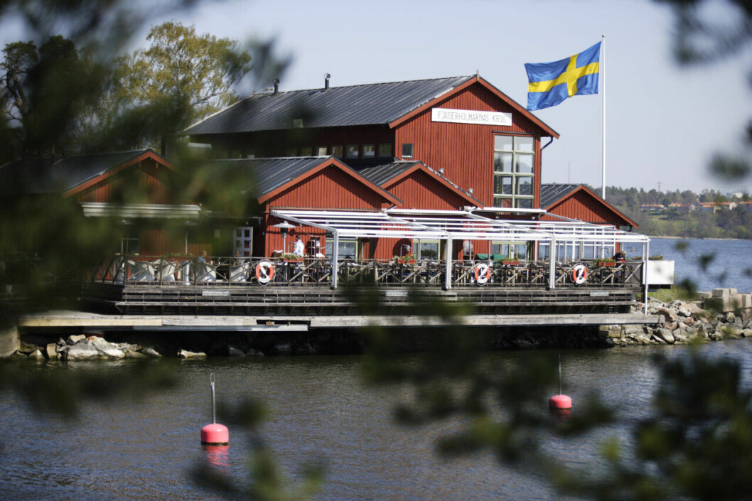 Foto: Fjäderholmarnas krog. Fjäderholmarnas krog i Stokcholms skärgård