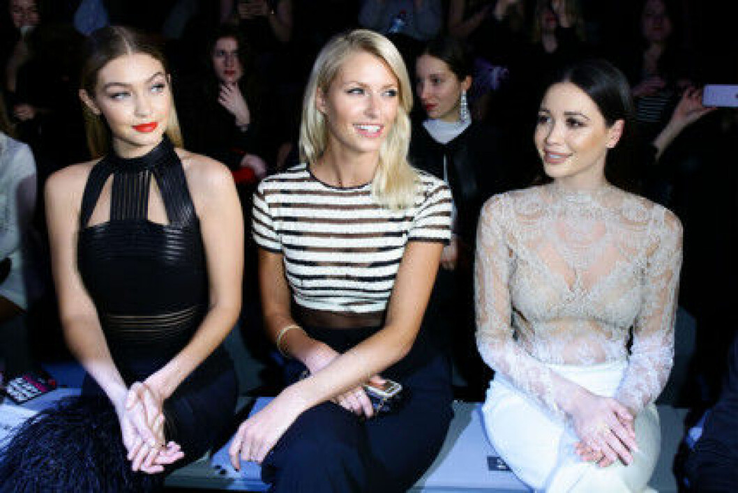 Gigi Hadid sitter alltid front row. stockholm fashion week 2016
