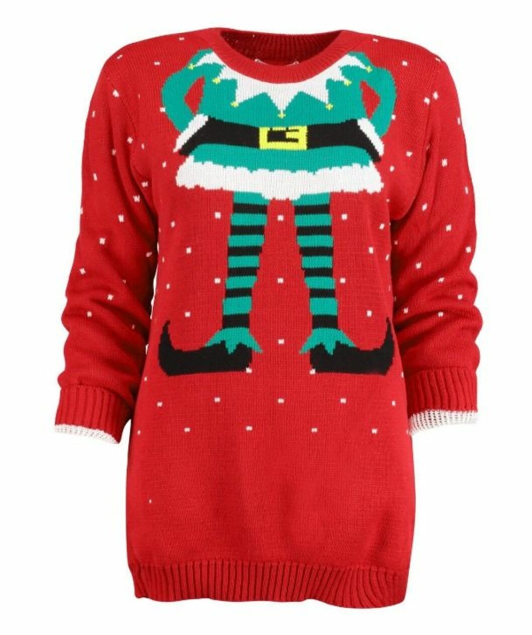 Röd jultröja med elf