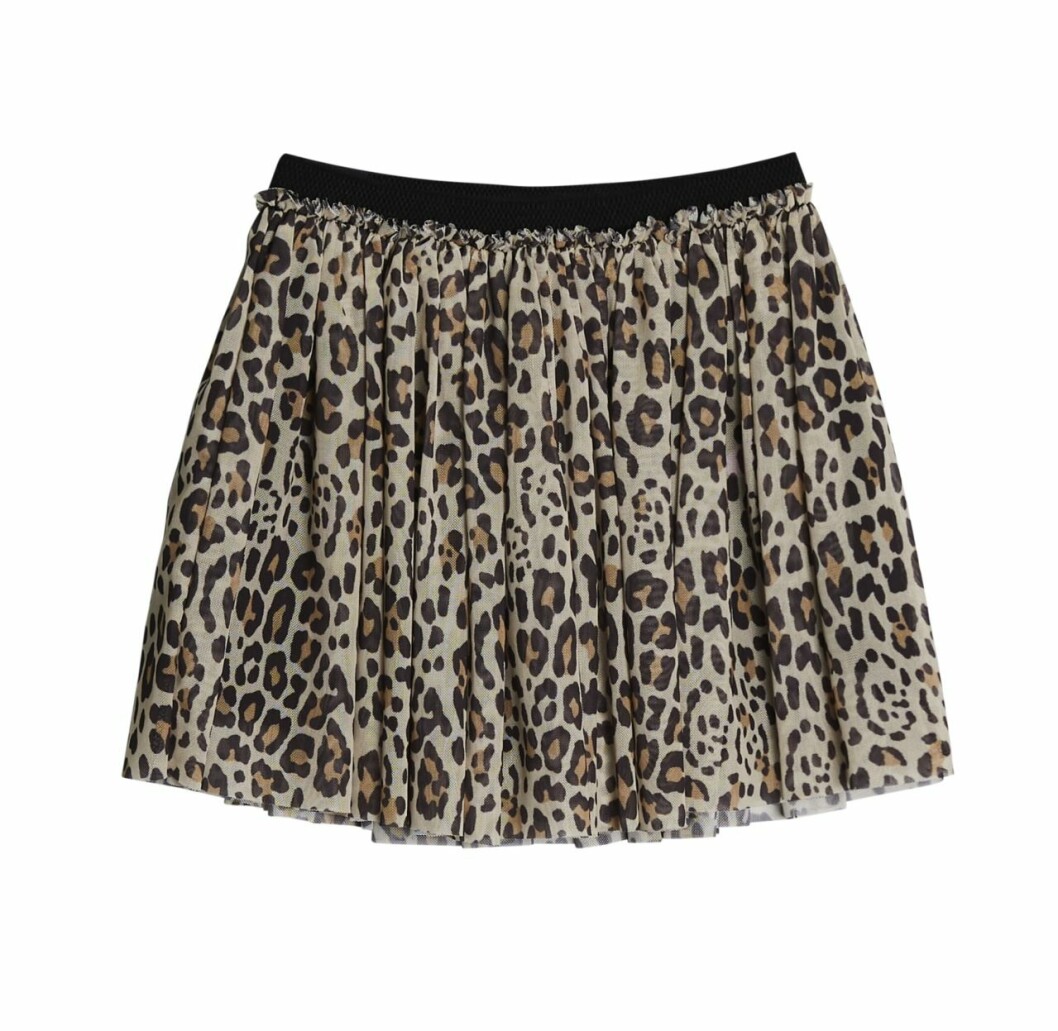 Gina tricot mini barnkollektion leopardmönstrad kjol