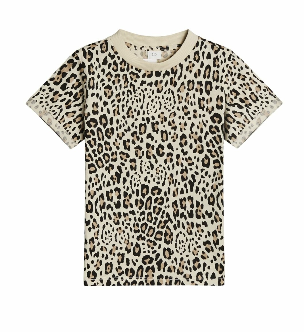 Gina tricot mini barnkollektion leopardmönstrad t-shirt