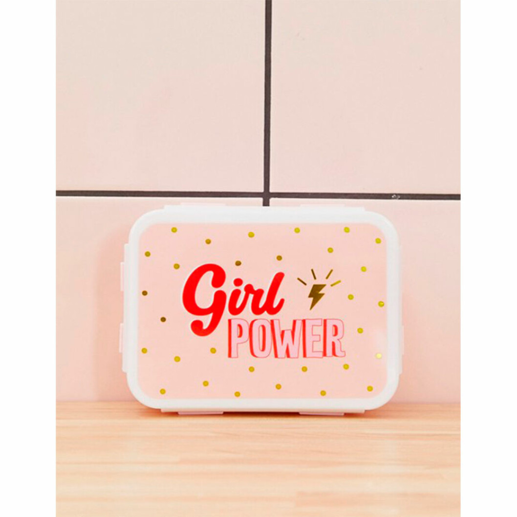 MAtlåda med girl power-tryck
