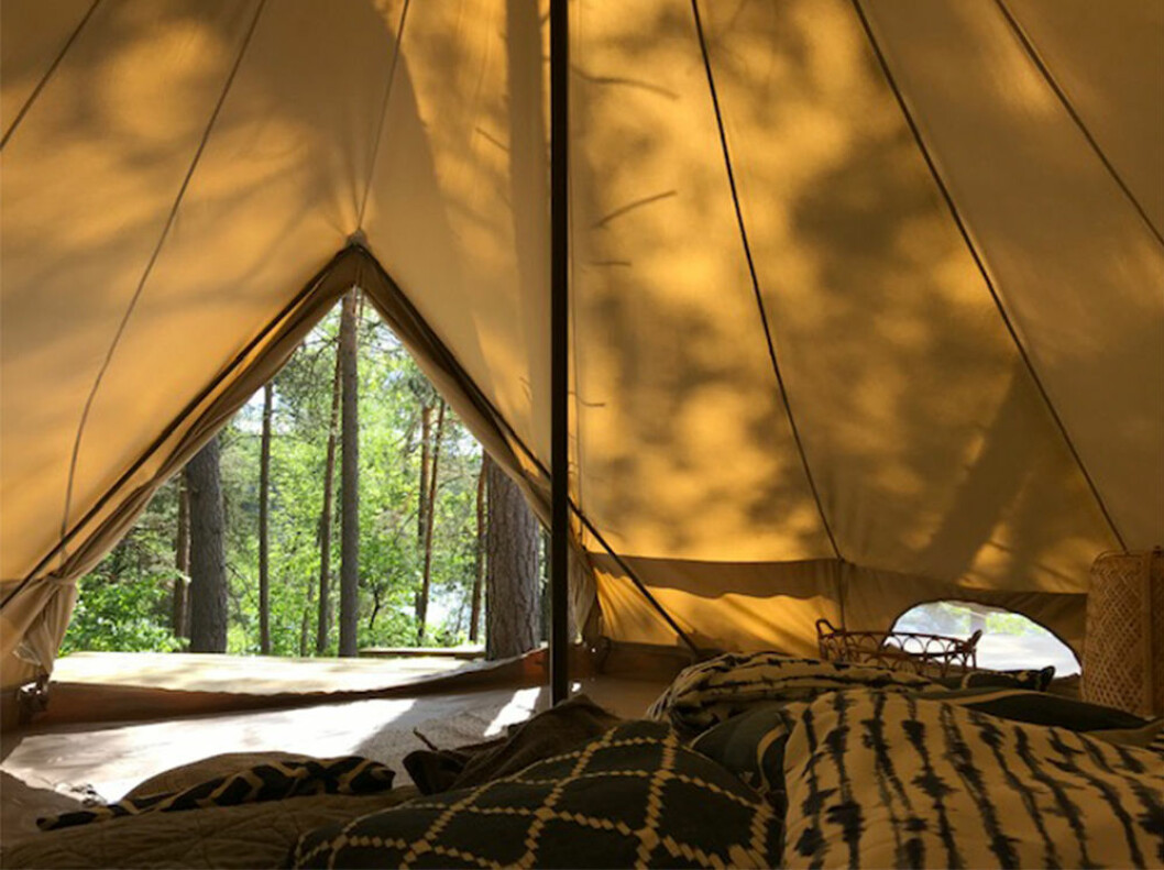 Mysigt tält på Värmdö Glamping på Värmdö