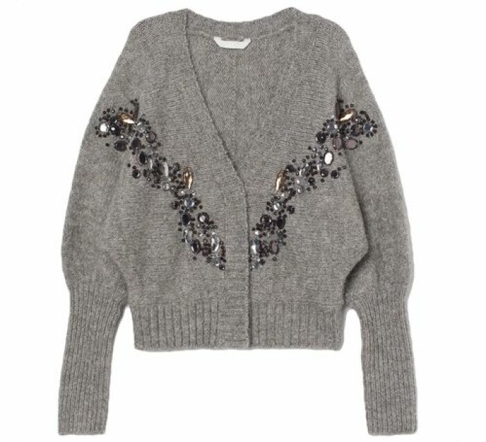 Grå kofta i ullmix från H&M