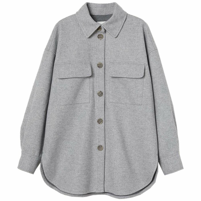 grå skjortjacka från H&M
