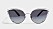 Grå solglasögon med tunn metallbåge från Valentino på rea