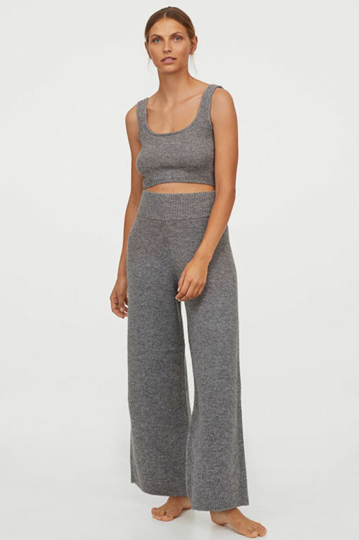 Grått stickat set från H&M