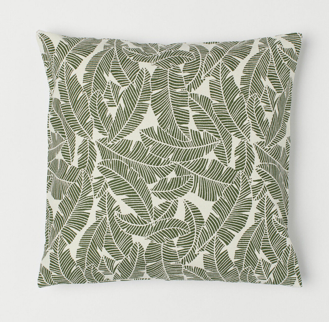 Grönmönstrad kudde från H&M Home