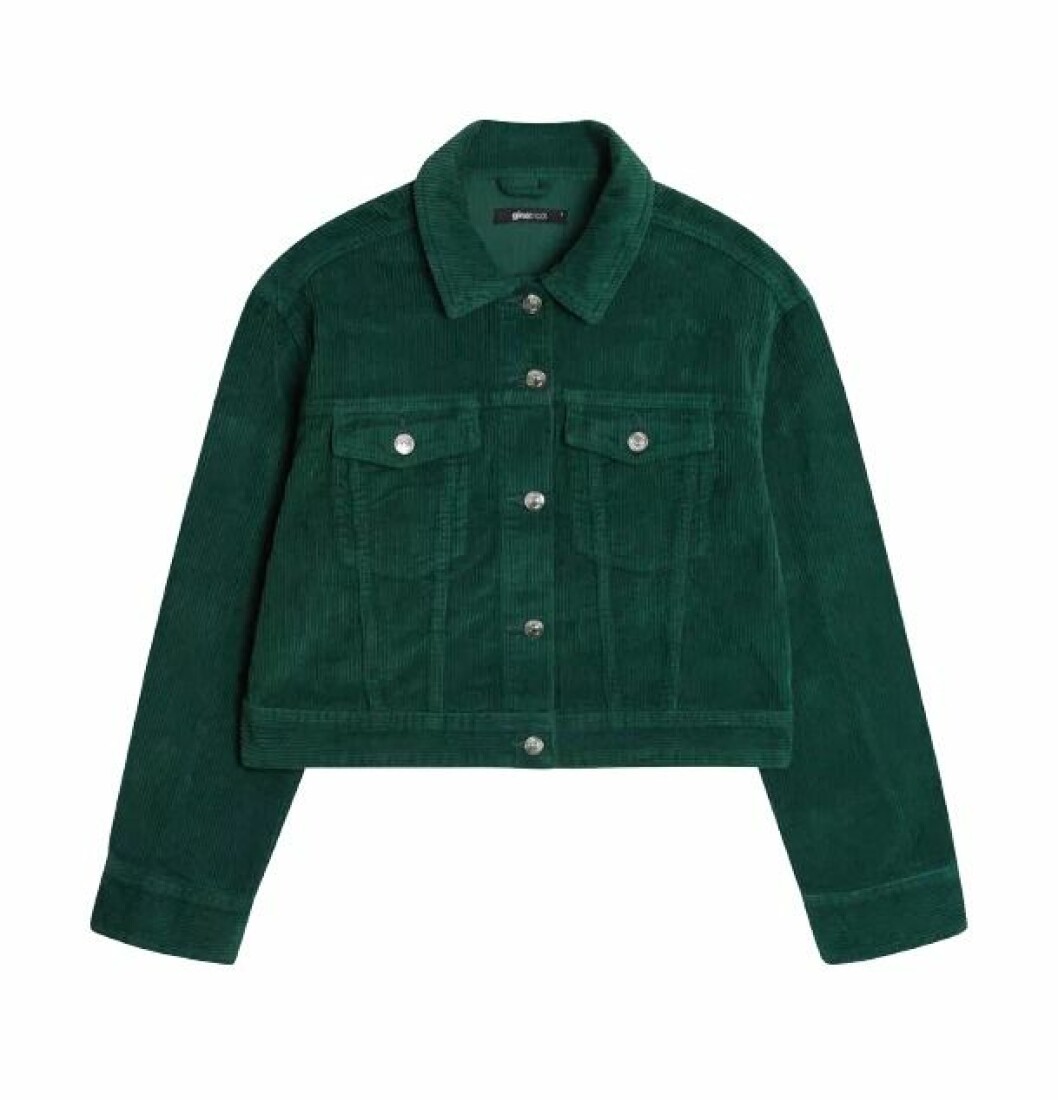 Grön manchesterjacka från Gina tricot