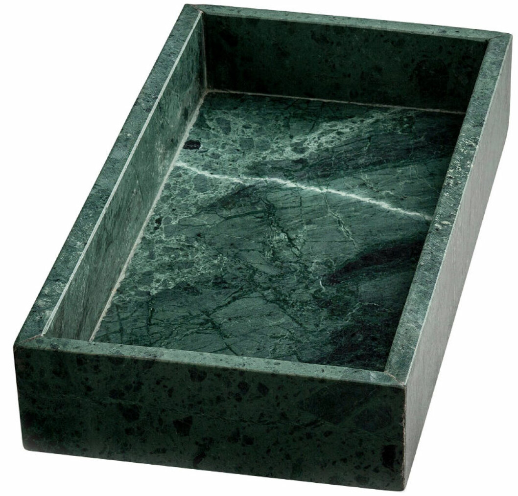 grön marmor bricka