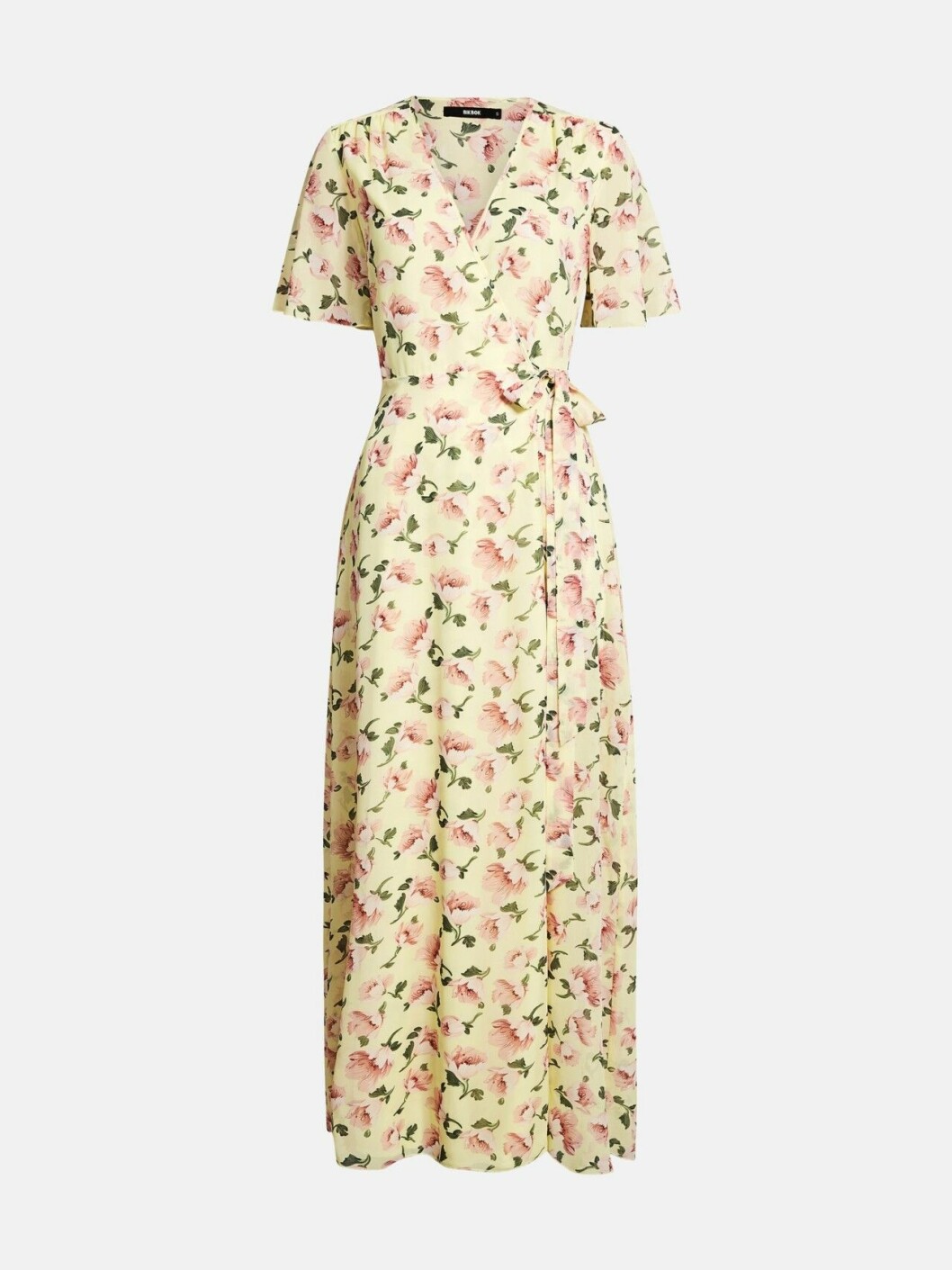 Gul blommig långklänning till bröllop 2019