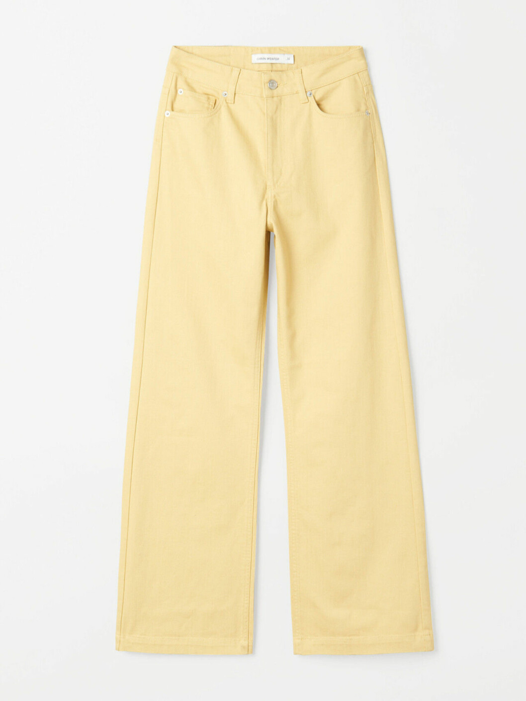 Gula jeans med vida ben för dam till 2020