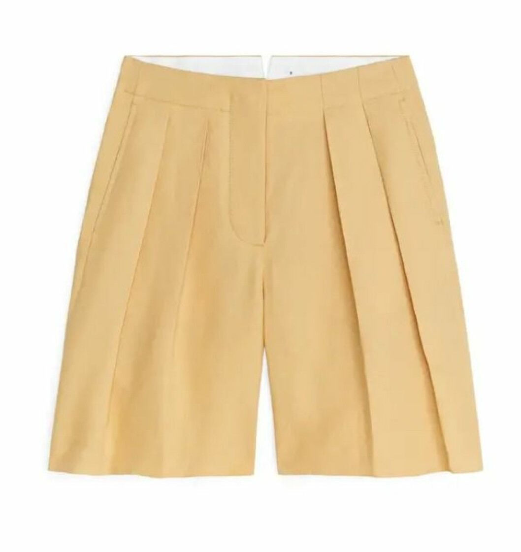 Gula linneshorts för dam till 2019