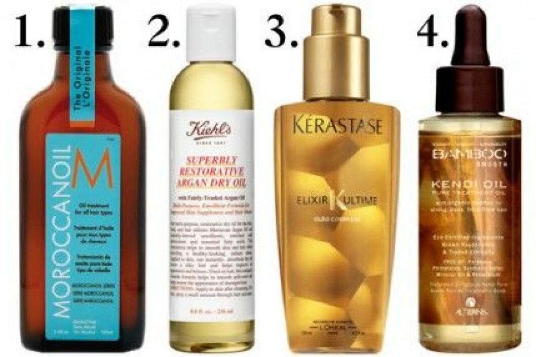 Håroljor från Maroccanoil, Kiehl’s, Kérastase och Alterna. Håroljor från Maroccanoil, Kiehl's, Kérastase och Alterna.