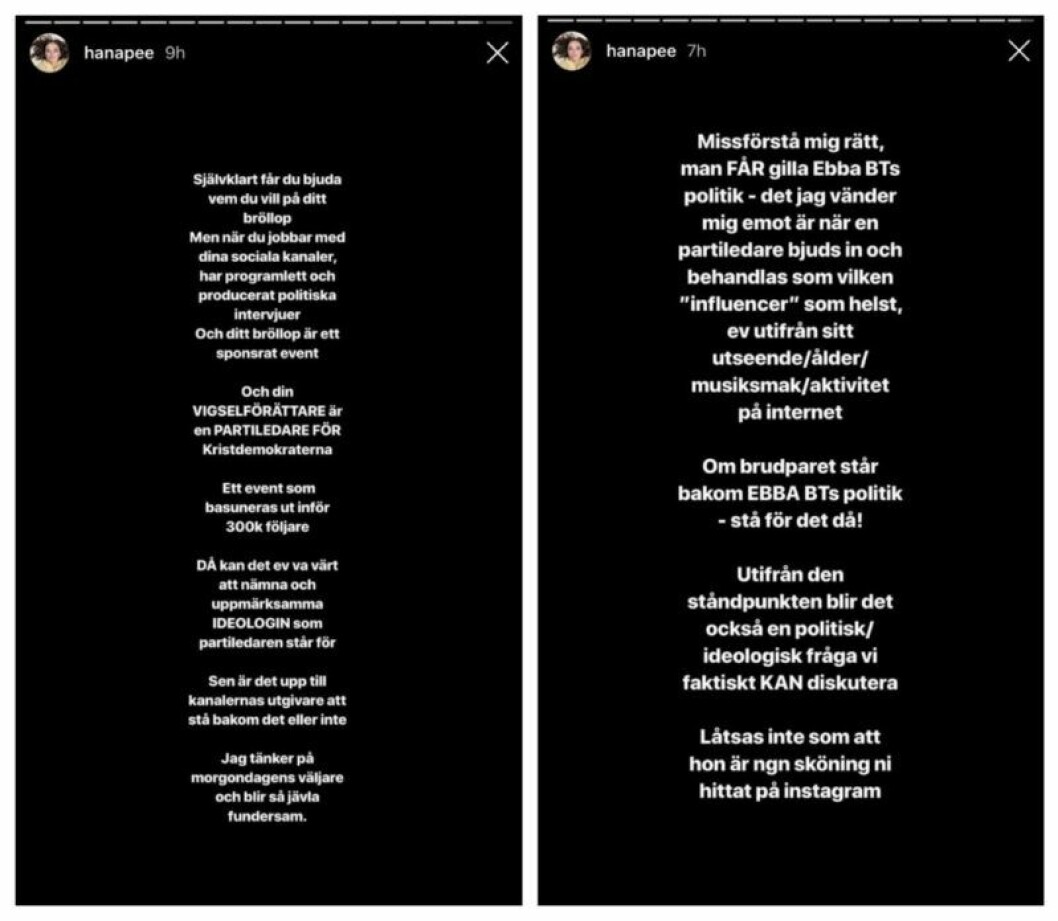 Skärmdump av <a href="https://bloggbevakning.se/2019/04/14/hanapee-kritiserar-margauxs-val-att-vigas-av-ebt/" target="_blank" rel="noopener">Bloggbevakning</a>. HanaPee om Margaux bröllop