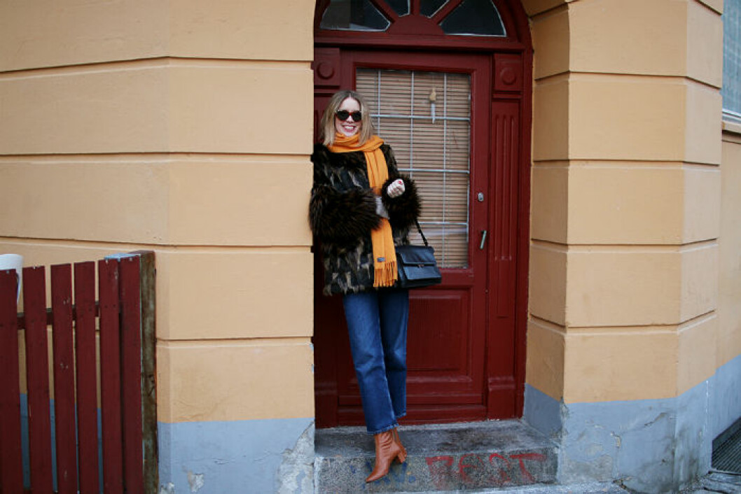 Hanna är känd för sina färgstarka looks.
