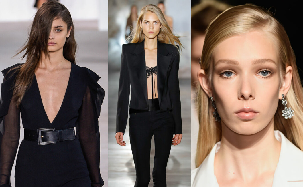 Snedbena hos Michael Kors, Saint Laurent och Bottega Veneta inför vår och sommar 2017. snedbena frisyr 2017 trend