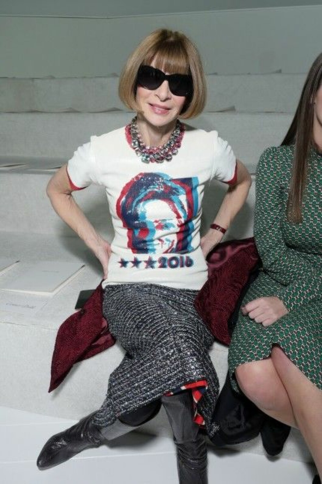 Anna Wintour stöttar Hillary Clinton. anna wintour hillary clinton