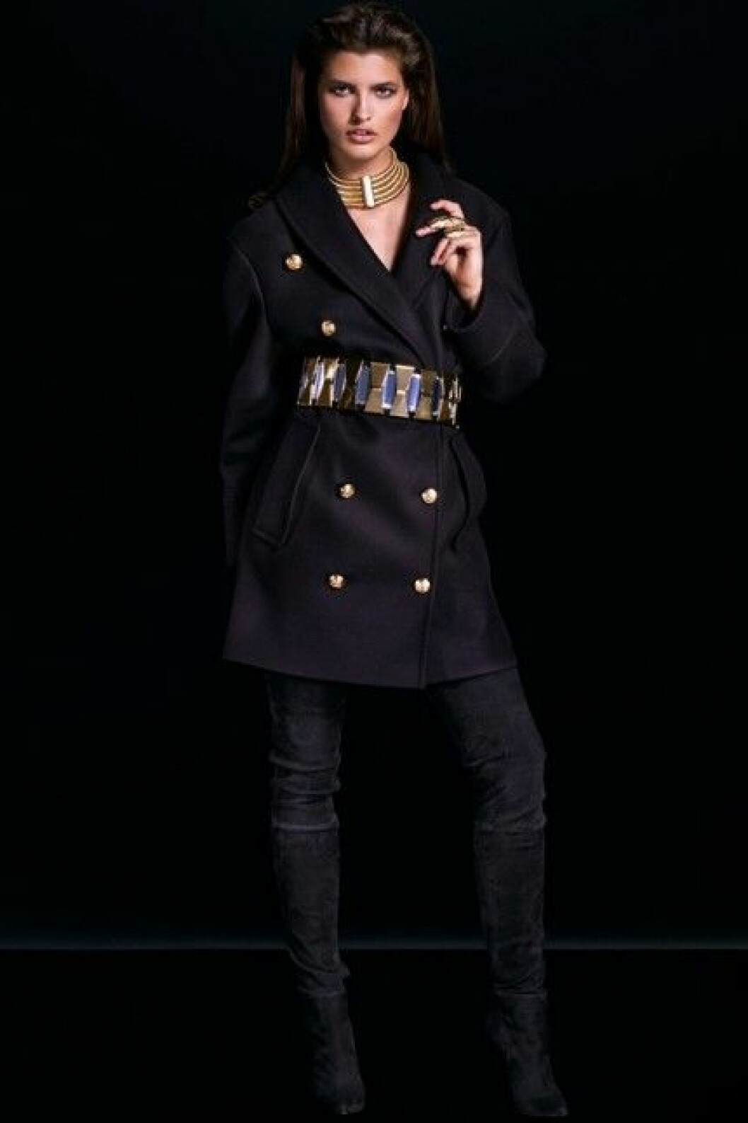 dubbelknäppt kappa balmain hm