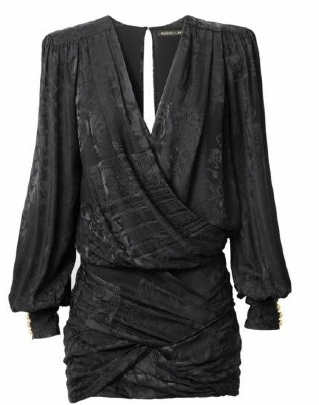 h&m balmain svart urringad klänning