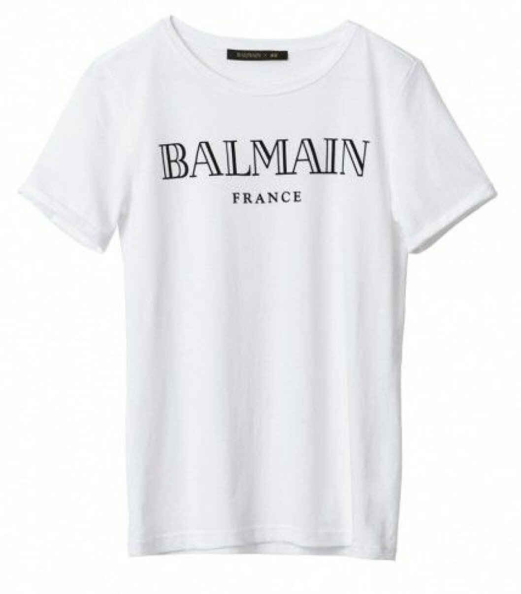 h&m balmain vit t-shirt