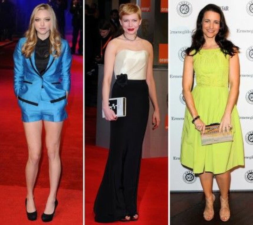 Amanda Seyfried, Michelle Williams och Kristin Davis. Amanda Seyfried, Michelle Williams och Kristin Davis i H&M Conscious Collection 2012.