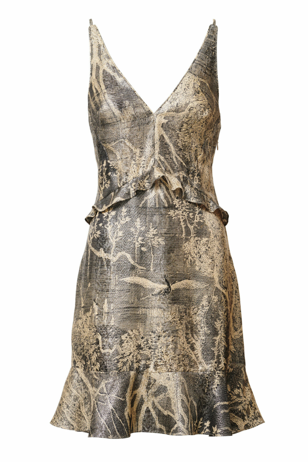 H&M Conscious Exclusive 2019 guldig klänning