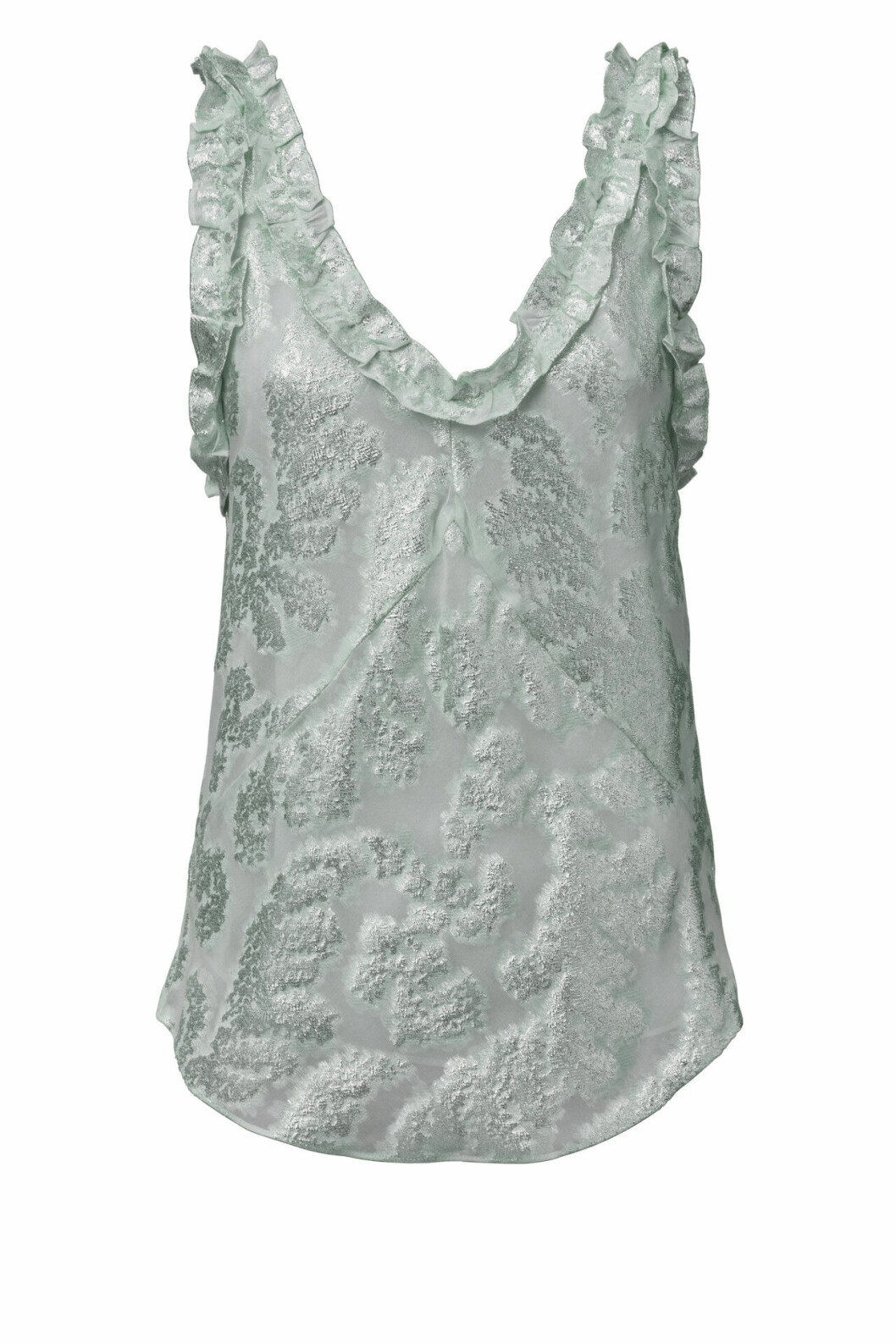 H&M Conscious Exclusive 2019 ljust linne med volanger