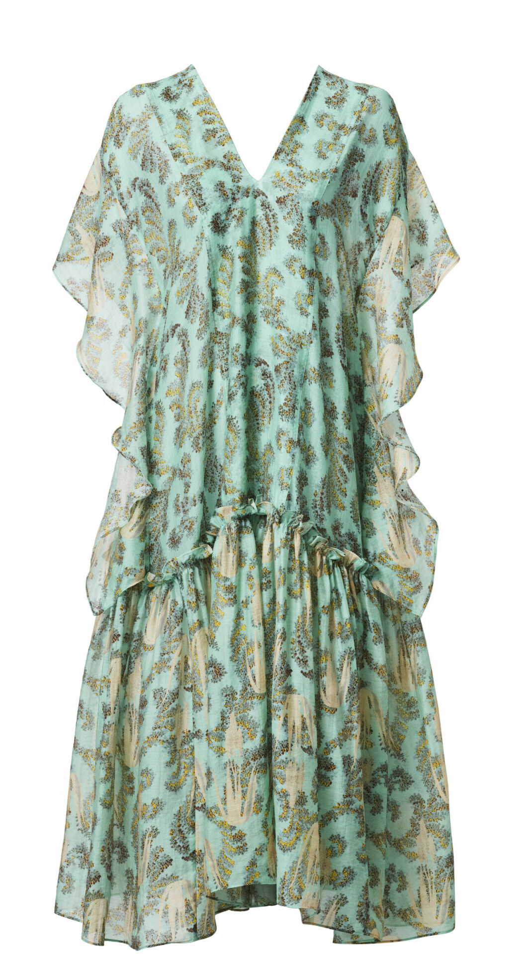 H&M Conscious Exclusive 2019 grön klänning med v-ringning