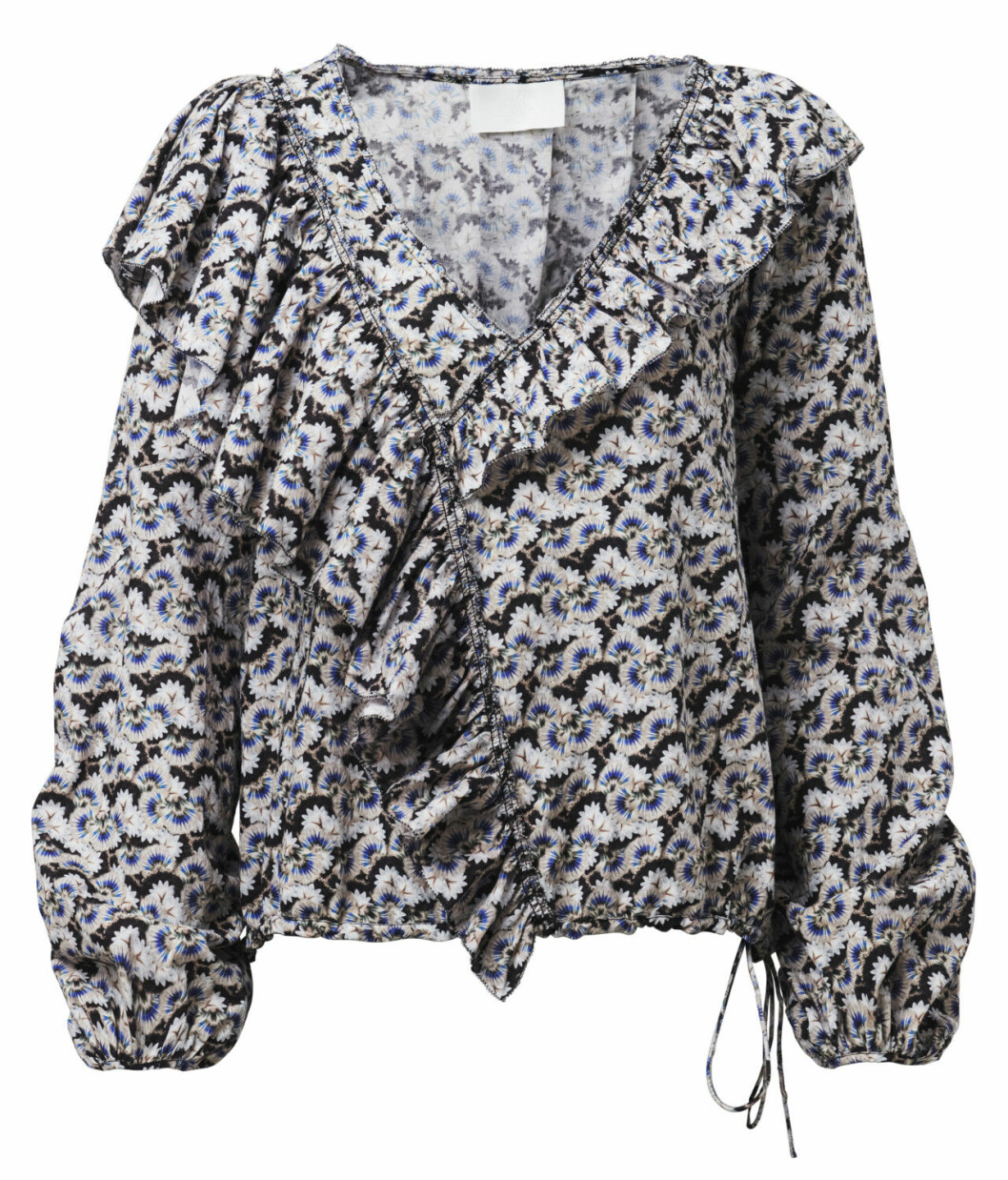 H&M Conscious Exclusive 2019 mönstrad volangblus 