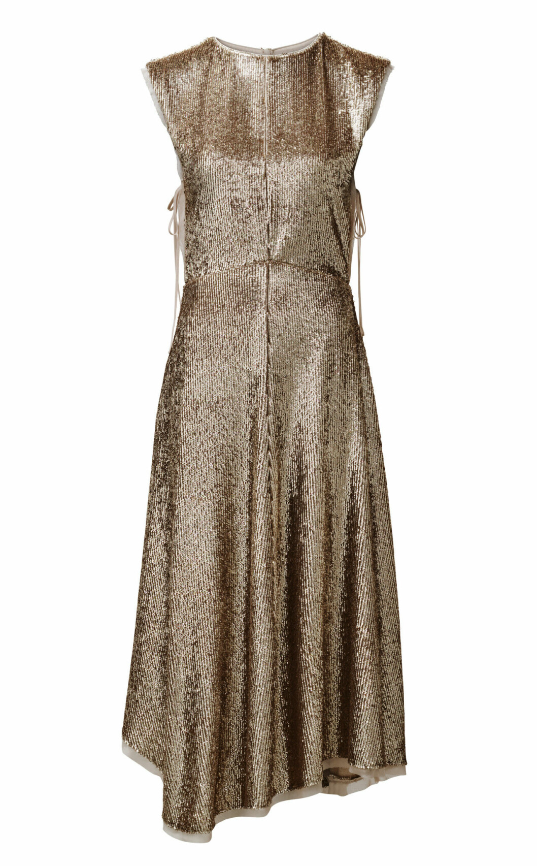H&M Conscious Exclusive 2019 guldfärgad klänning