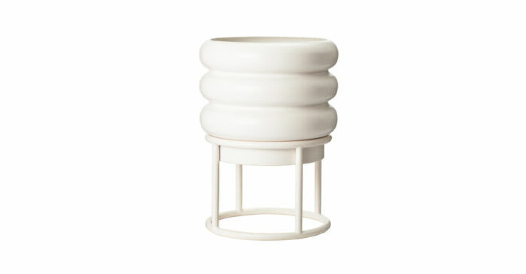 Vit kruka från H&M Homes möbelkollektion 2019