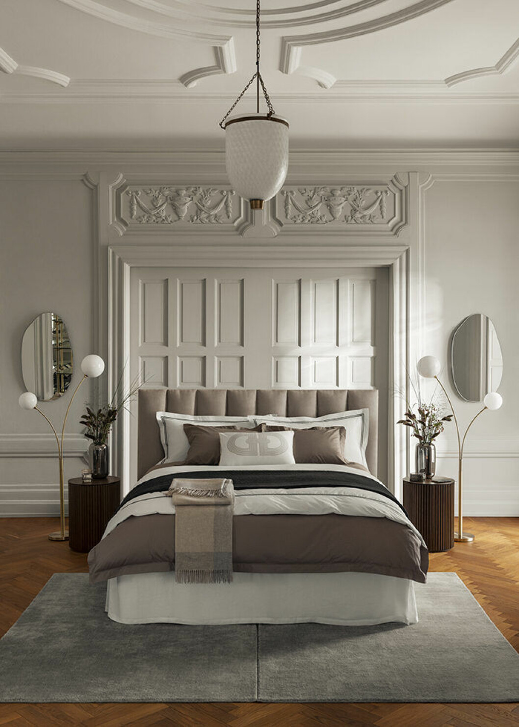 Sovrum med hotellkänsla i H&M Homes Classic Collection-kampanj