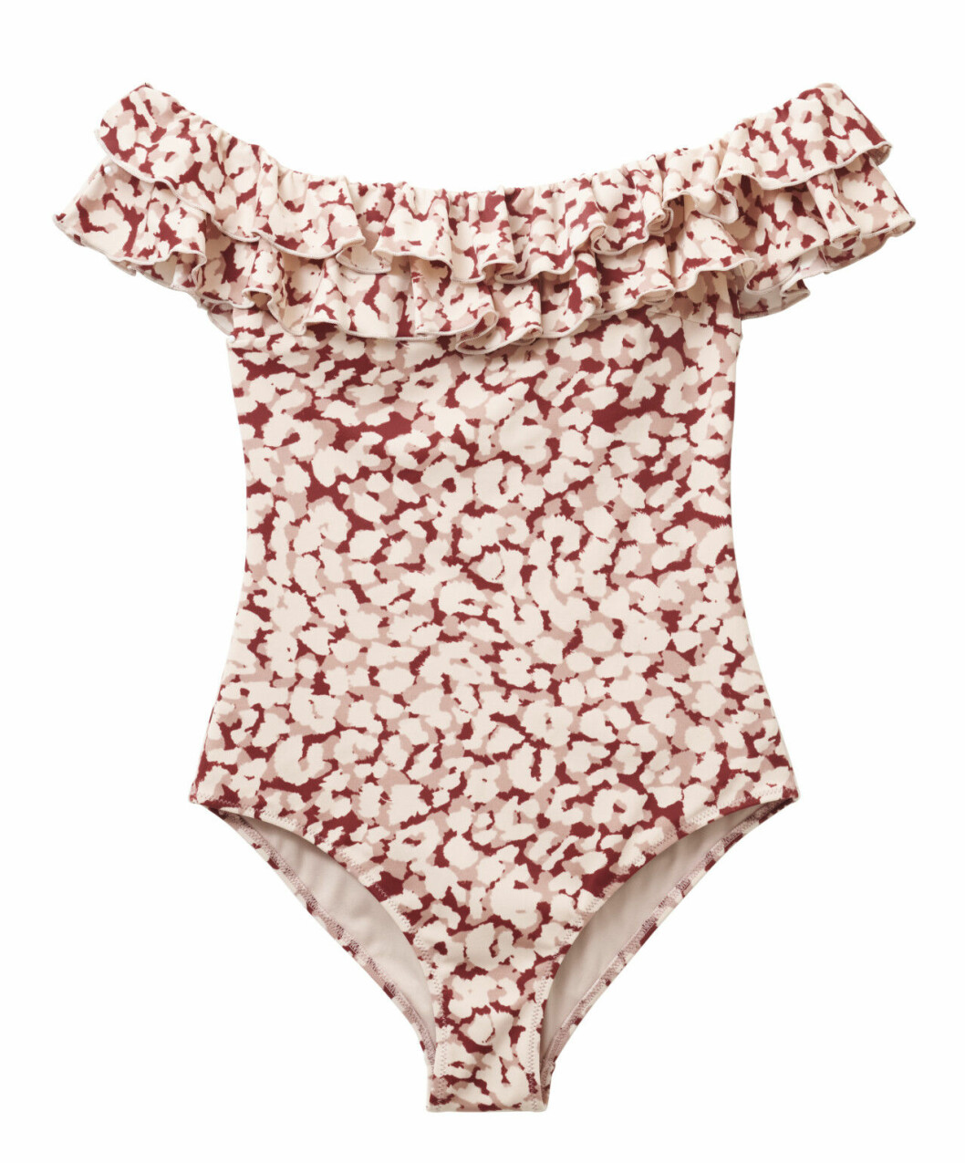 H&M släpper badkollektion med Love Stories – mönstrad baddräkt med volanger