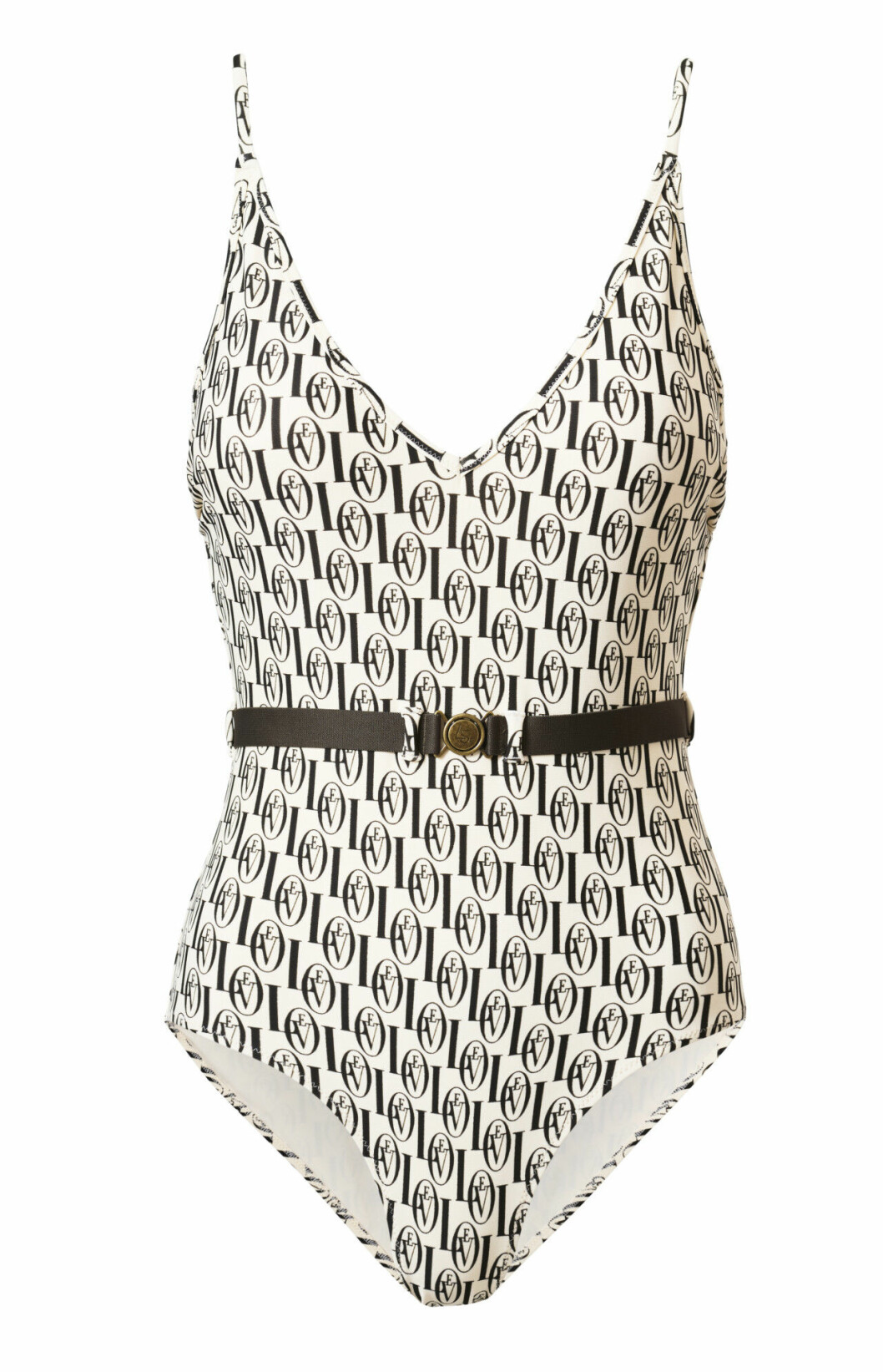 H&M släpper badkollektion med Love Stories – baddräkt med monogram och skärp i midjan