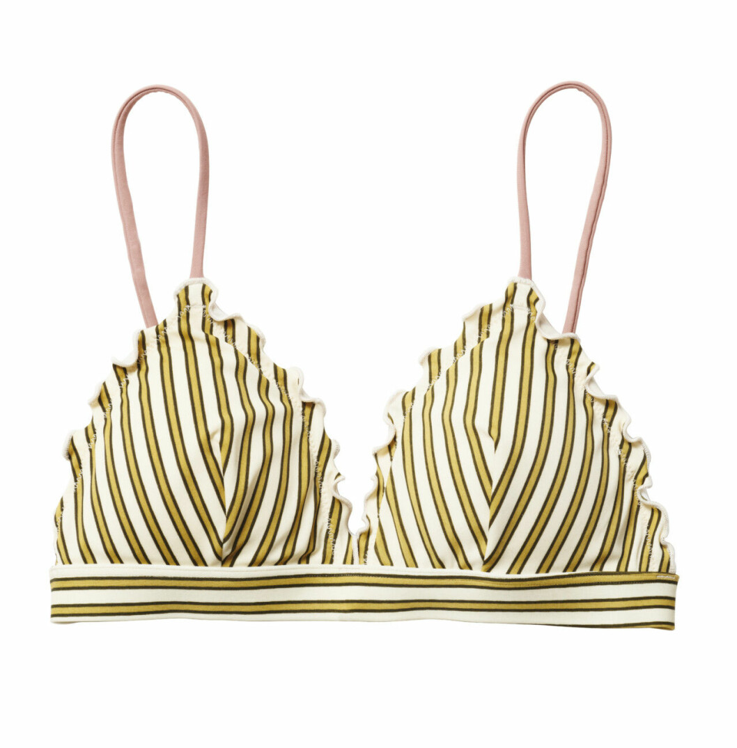 H&M släpper badkollektion med Love Stories – randig bikini med volanger