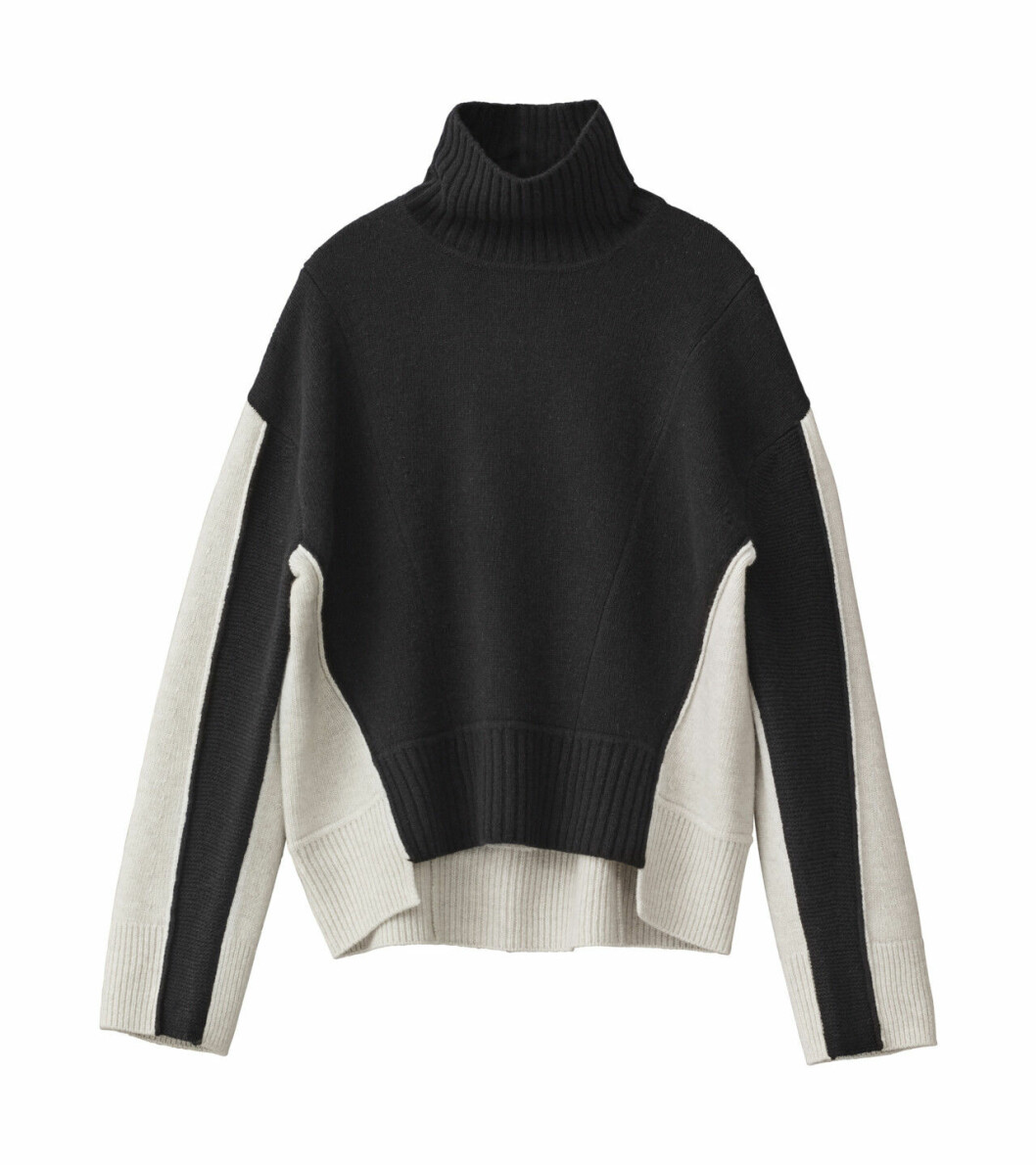 H&M Studio höstkollektion aw 2019 – svartvit stickad tröja