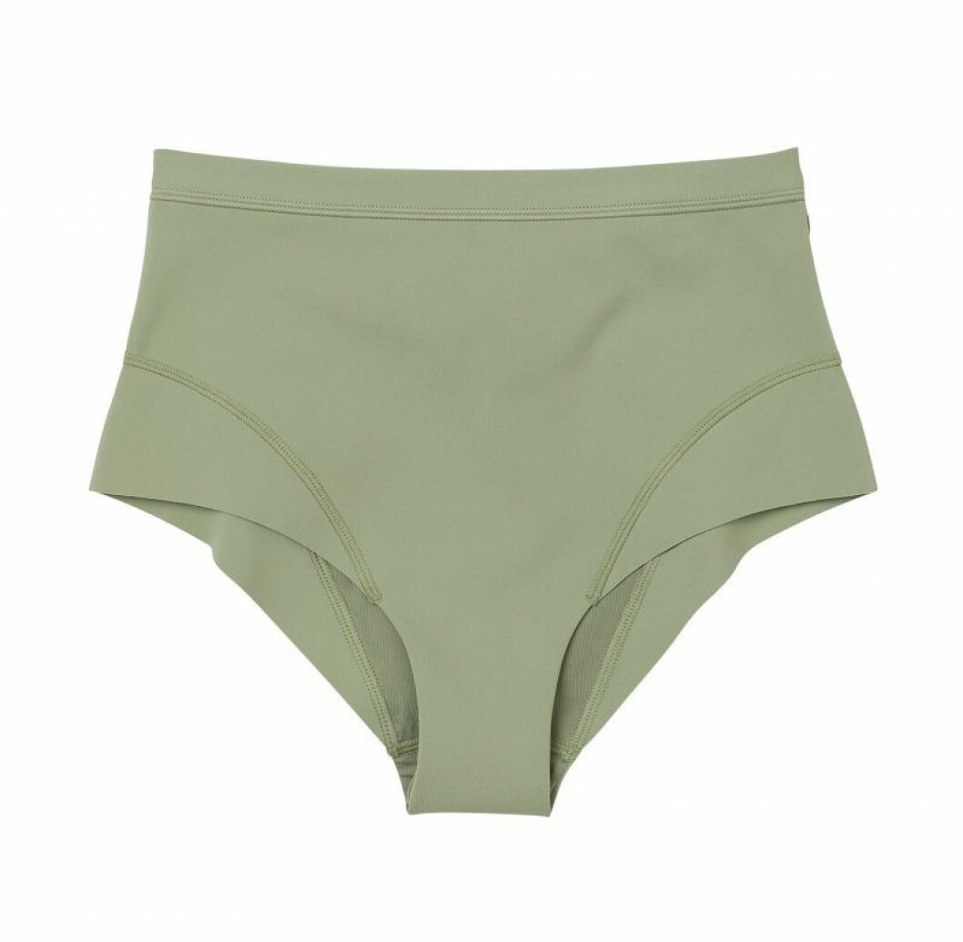 H&M har släppt surfkollektion: grön bikiniunderdel med hög midja