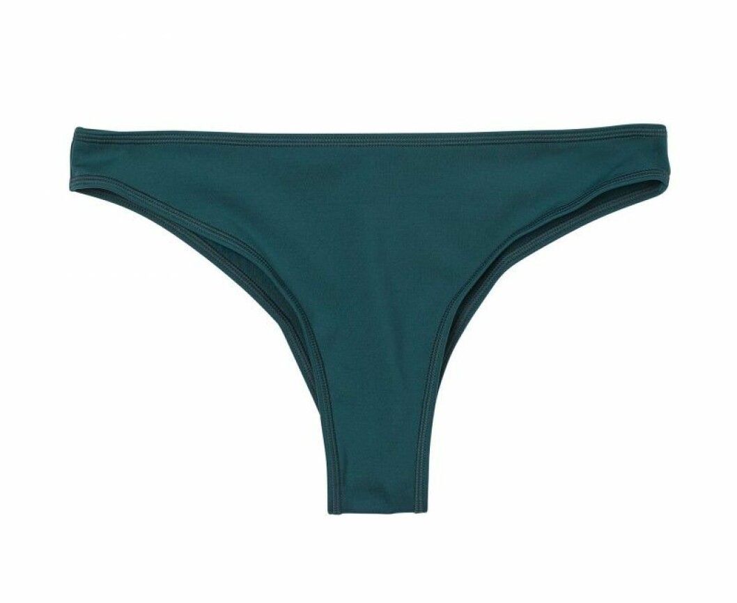 H&M har släppt surfkollektion: mörkgrön bikinitrosa