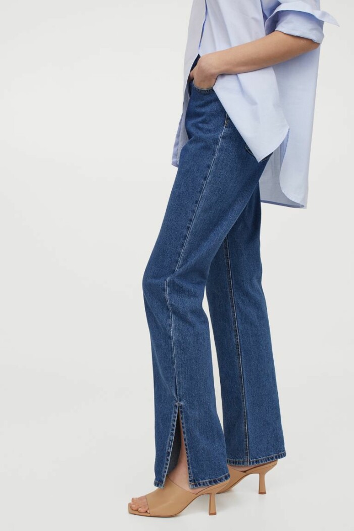 blå jeans med slits från H&M