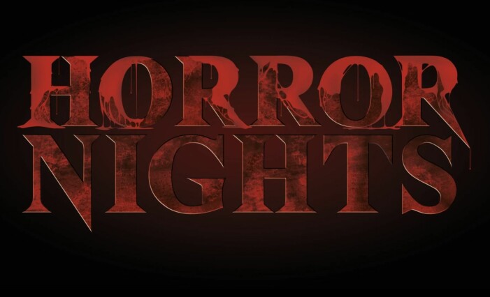 Skylt för Horror Nights