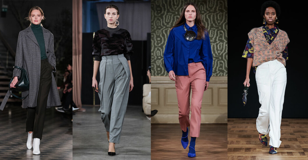 Kostymbyxor syntes på bland annat Filippa K, House of Dagmar, Rodebjer och Whyred.