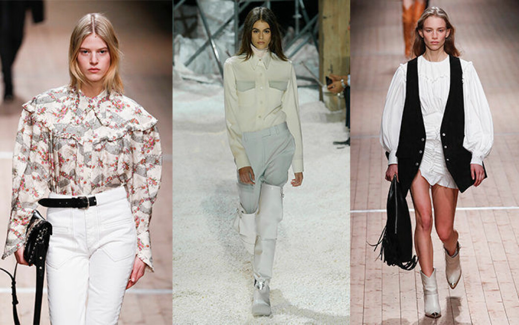 Cowboy-trenden var tydlig när Isabel Marant och Calvin Klein visade upp höstmodet. Höstmode 2018 trender cowboy