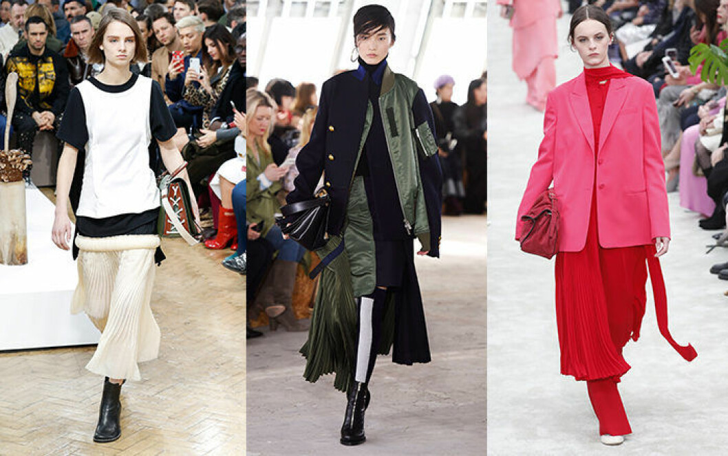 JW Anderson, Sacai och Valentino visade plisserat inför hösten 2018. Höstmode 2018 trender plisserat