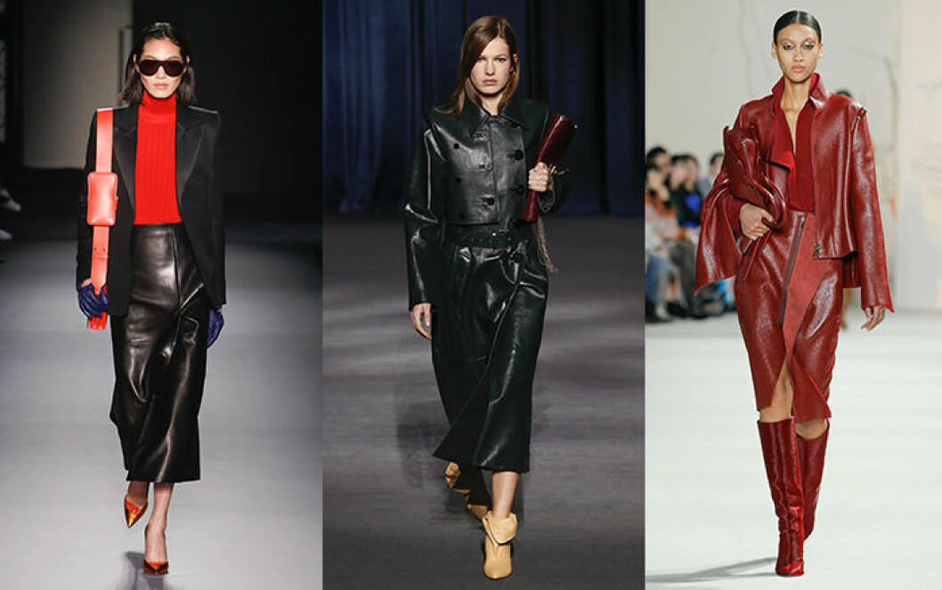 Skinnbonanza hos Lanvin, Givenchy och Akris. Höstmode 2018 trender skinn