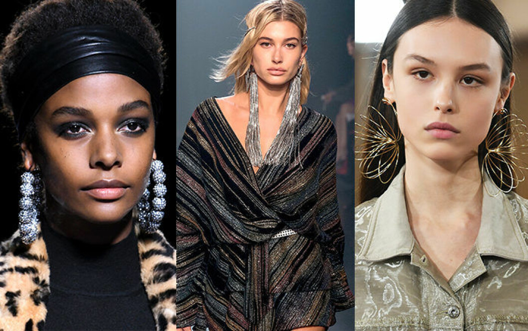 Saint Laurent, Zadig & Voltaire och Y Project satsar på stora örhängen för hösten 2018. Höstmode 2018 trender stora örhängen