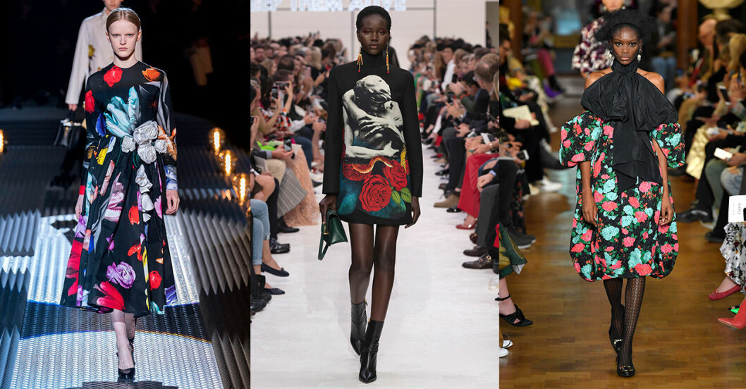 Prada, Valentino och Erdem visade upp blommor på catwalken inför hösten 2019. Höstmode 2019 trender: Blommigt